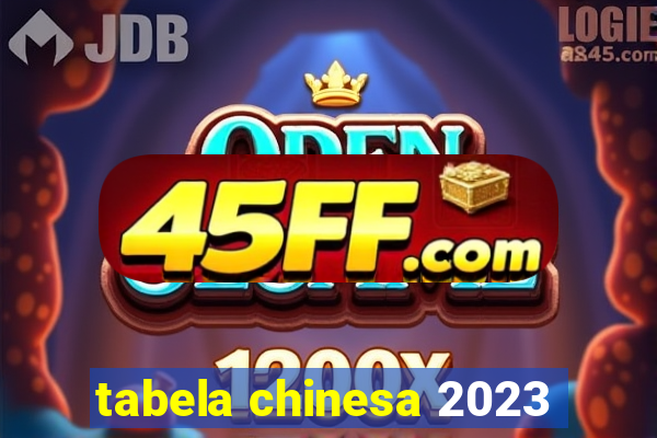 tabela chinesa 2023